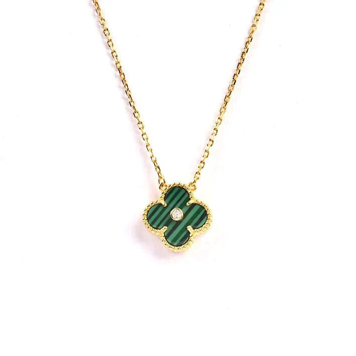 [Bloom]CLOVER 15MM DIAMOND TURQUOISE NECKLACE