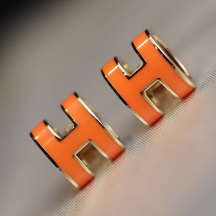 [Bloom]MINI POP H EARRINGS ORANGE