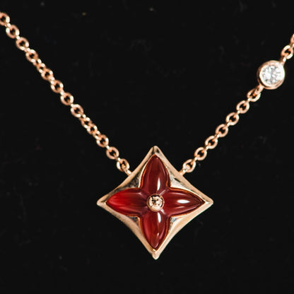 [Bloom]STAR NECKLACE PINK GOLD 1 DIAMOND