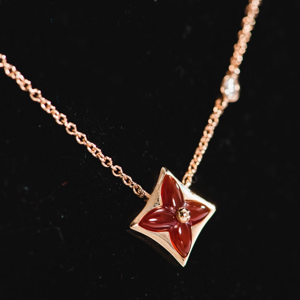 [Bloom]STAR NECKLACE PINK GOLD 1 DIAMOND