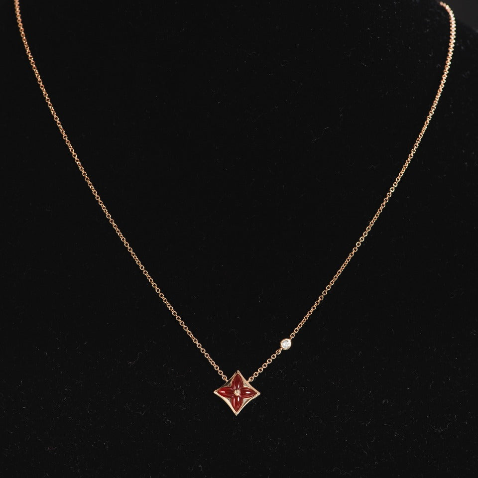 [Bloom]STAR NECKLACE PINK GOLD 1 DIAMOND