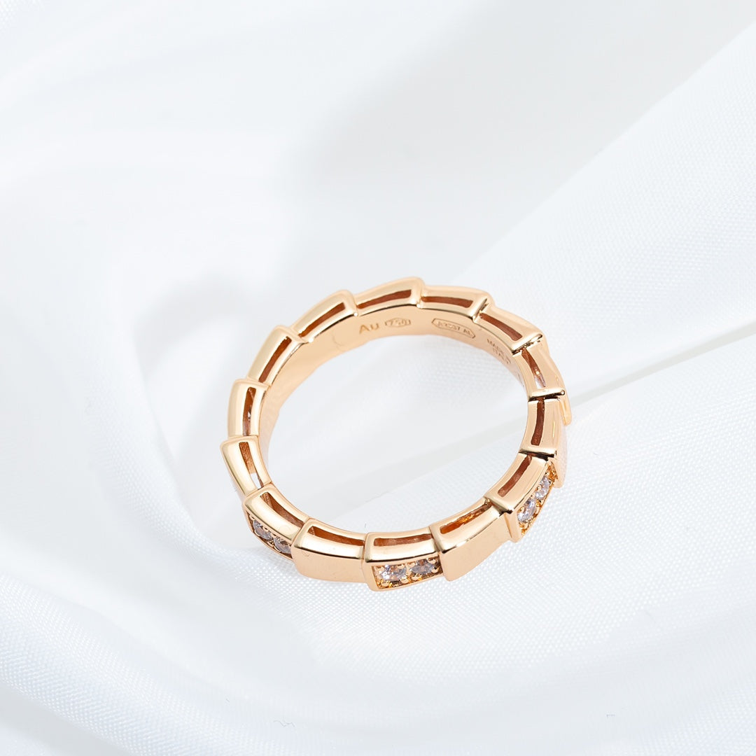 [Bloom]SERPENTI RING PINK GOLD  3MM