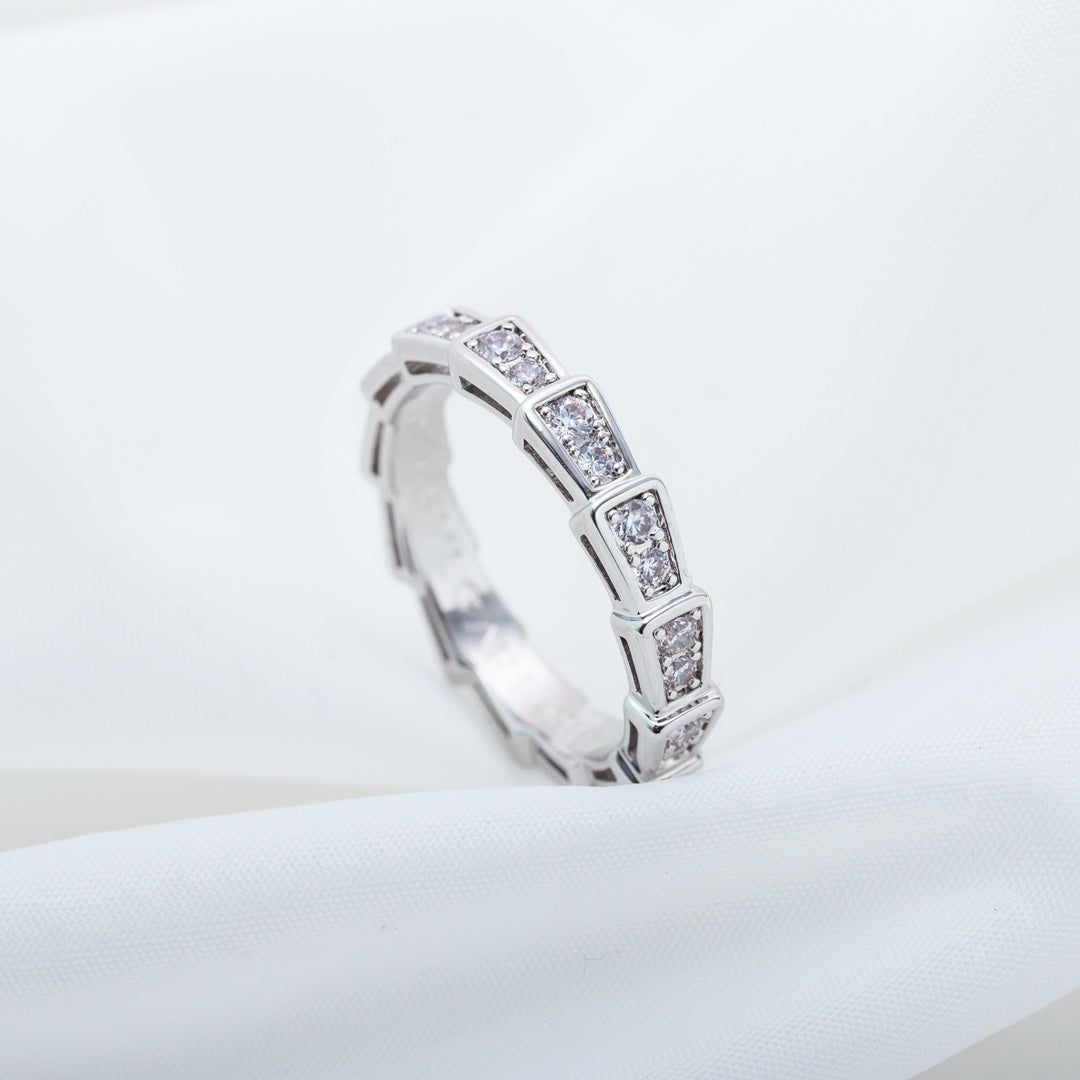 [Bloom]SERPENTI RING SILVER DIAMOND PAVED 3MM