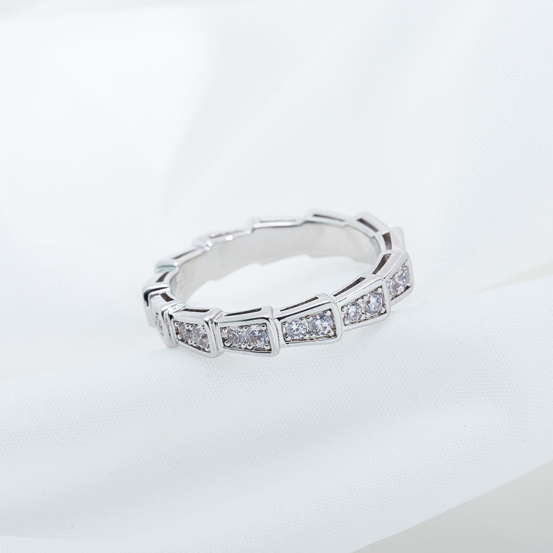 [Bloom]SERPENTI RING SILVER DIAMOND PAVED 3MM