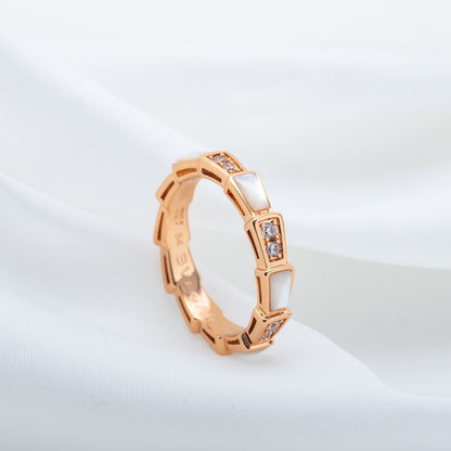 [Bloom]SERPENTI RING PINK GOLD DIAMOND MOP 3MM