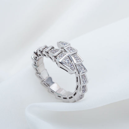 [Bloom]SERPENTI RING SILVER DIAMOND PAVED 4MM