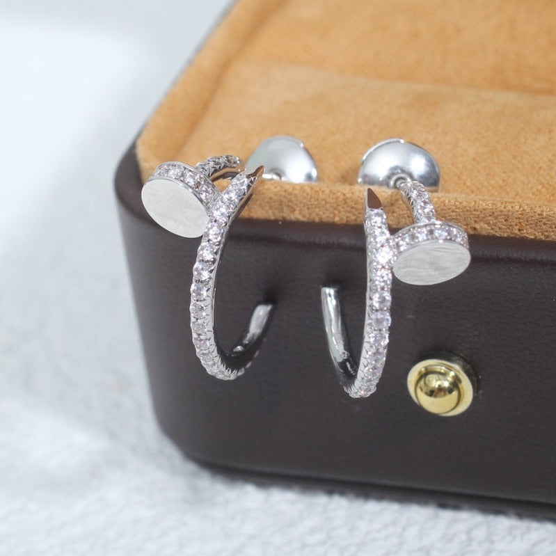 [Bloom]JUSTE EARRINGS 12.75MM SILVER DIAMOND