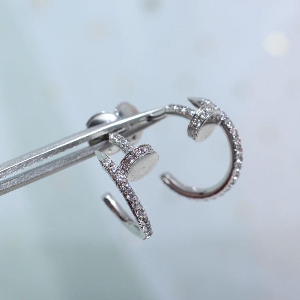 [Bloom]JUSTE EARRINGS 12.75MM SILVER DIAMOND