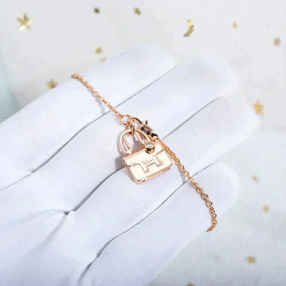 [Bloom]AMULETTE PEDANT ROSE GOLD NECKLACE