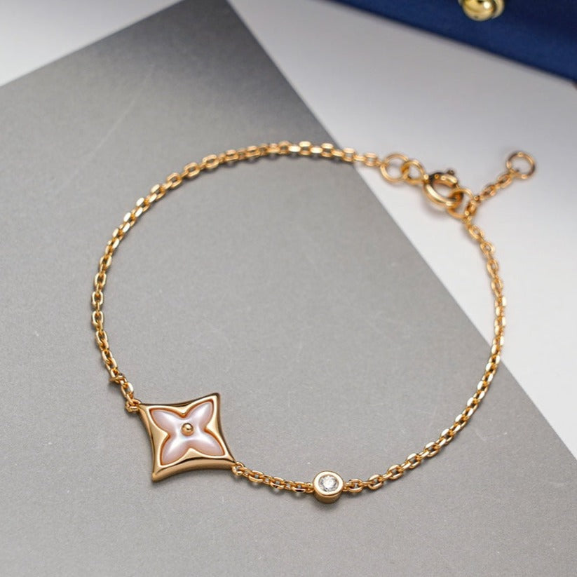 [Bloom]STAR 1 DIAMOND PINK GOLD BRACELET