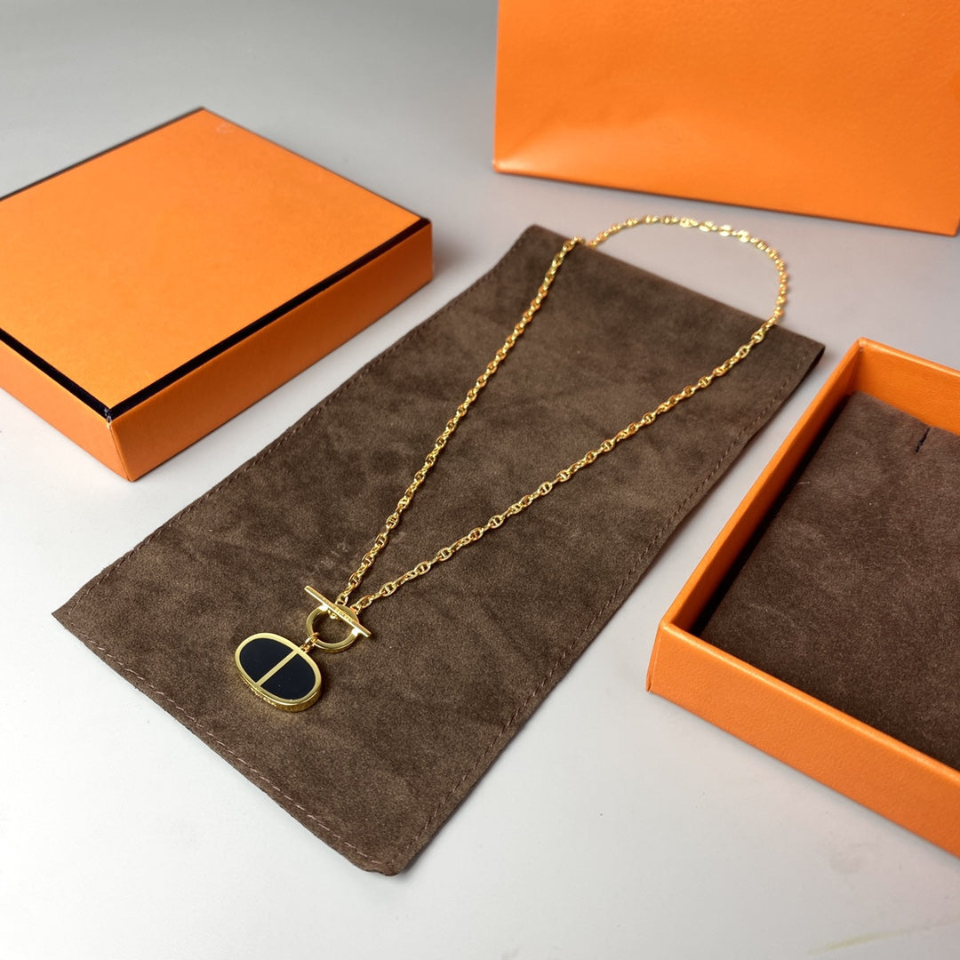 [Bloom]CHAINE VERSO BLACK CERAMIC NECKLACE