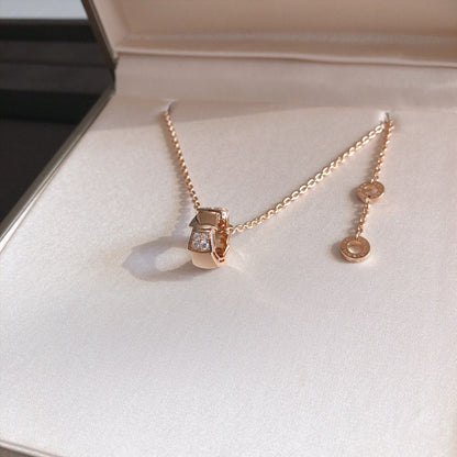 [Bloom]SERPENTI PEDANT DIAMOND PINK GOLD NECKLACE