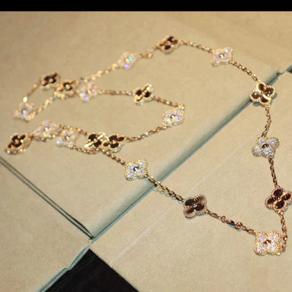 [Bloom]CLOVER 20 MOTIFS LASER DIAMOND NECKLACE