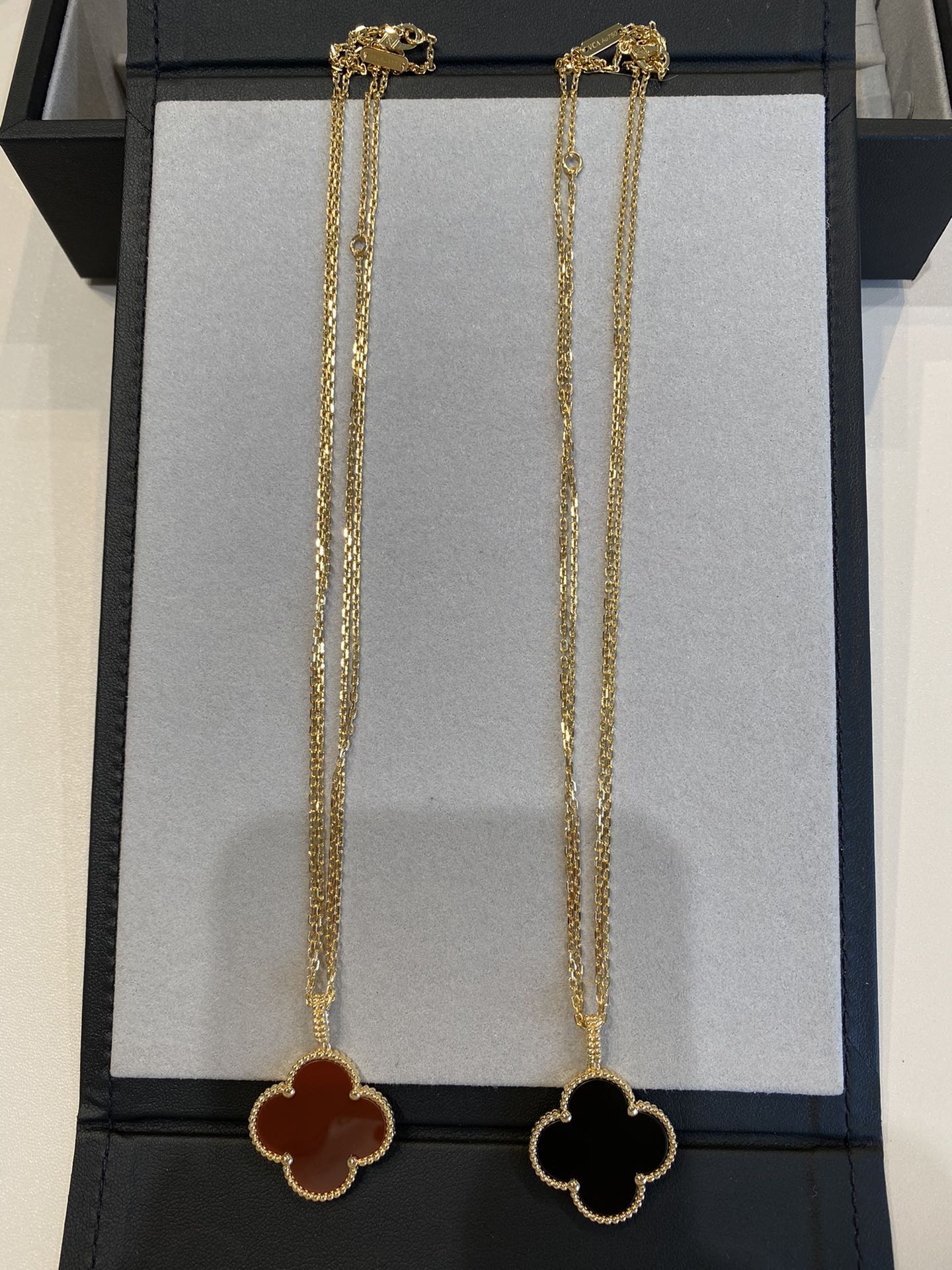 [Bloom]CLOVER 25MM NECKLACE GOLD CARNELIAN