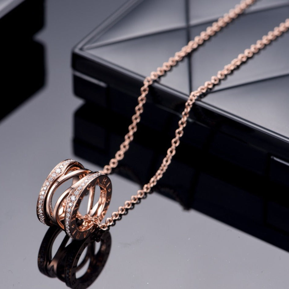 [Bloom]ZERO 1 PINK GOLD DIAMOND OPEN NECKLACE