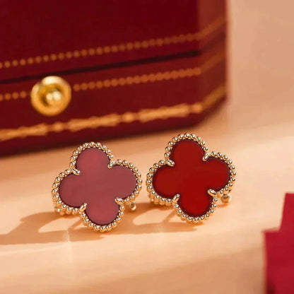 [Bloom]CLOVER MEDIUM 1 MOTIFS CARNELIAN  EARRINGS