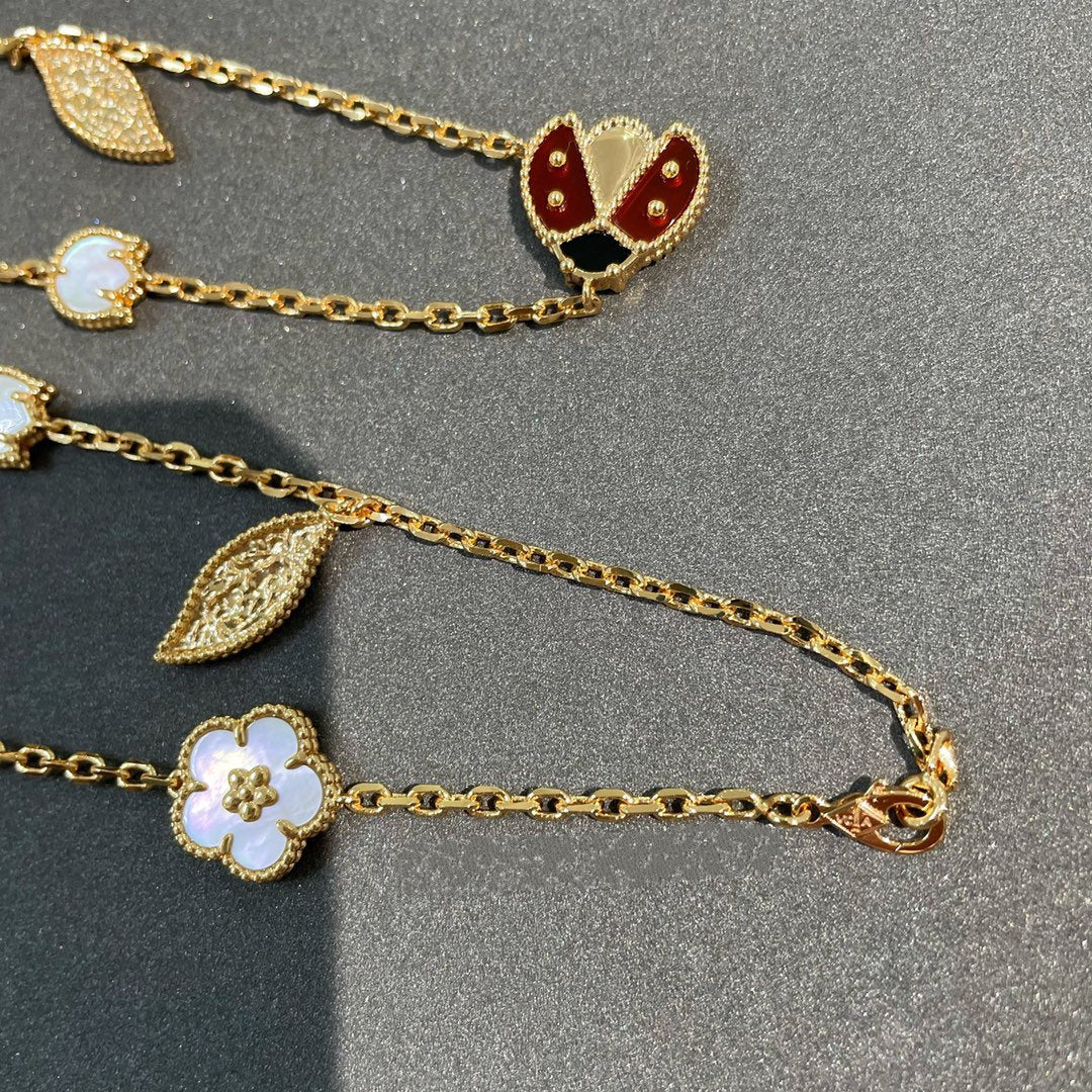 [Bloom]LUCKY SPRING 15 MOTIFS GOLD NECKLACE