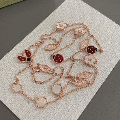 [Bloom]LUCKY SPRING 15 MOTIFS ROSE GOLD NECKLACE