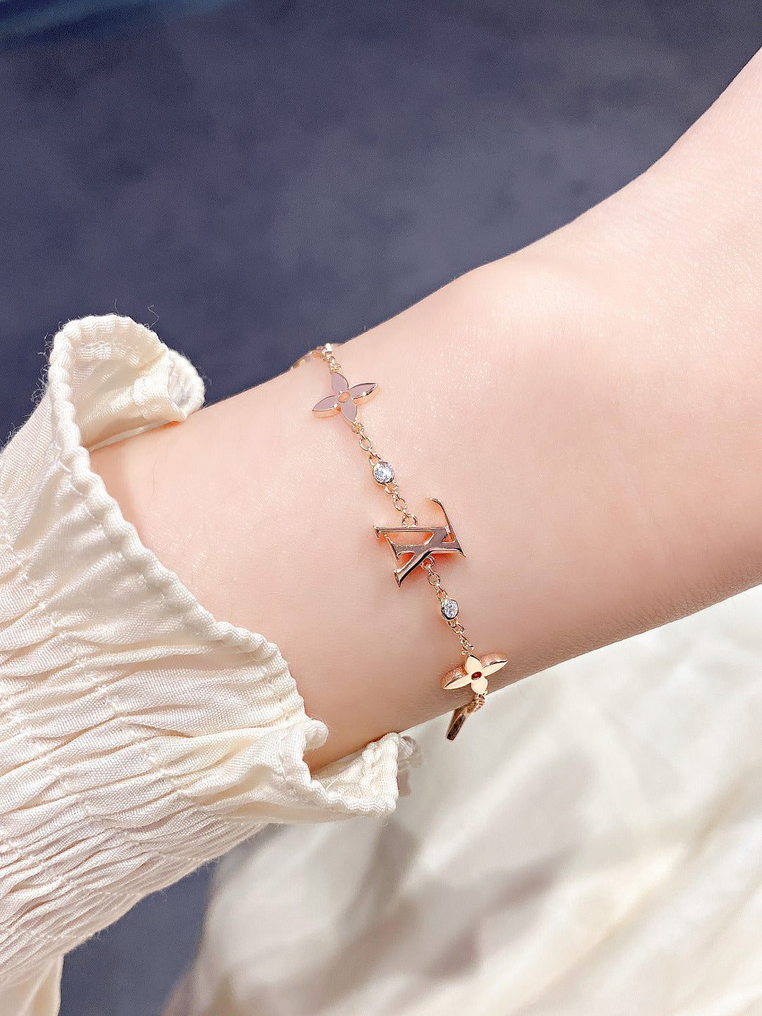 [Bloom]STAR AND SUN 7 MOTIFS GOLD BRACELET