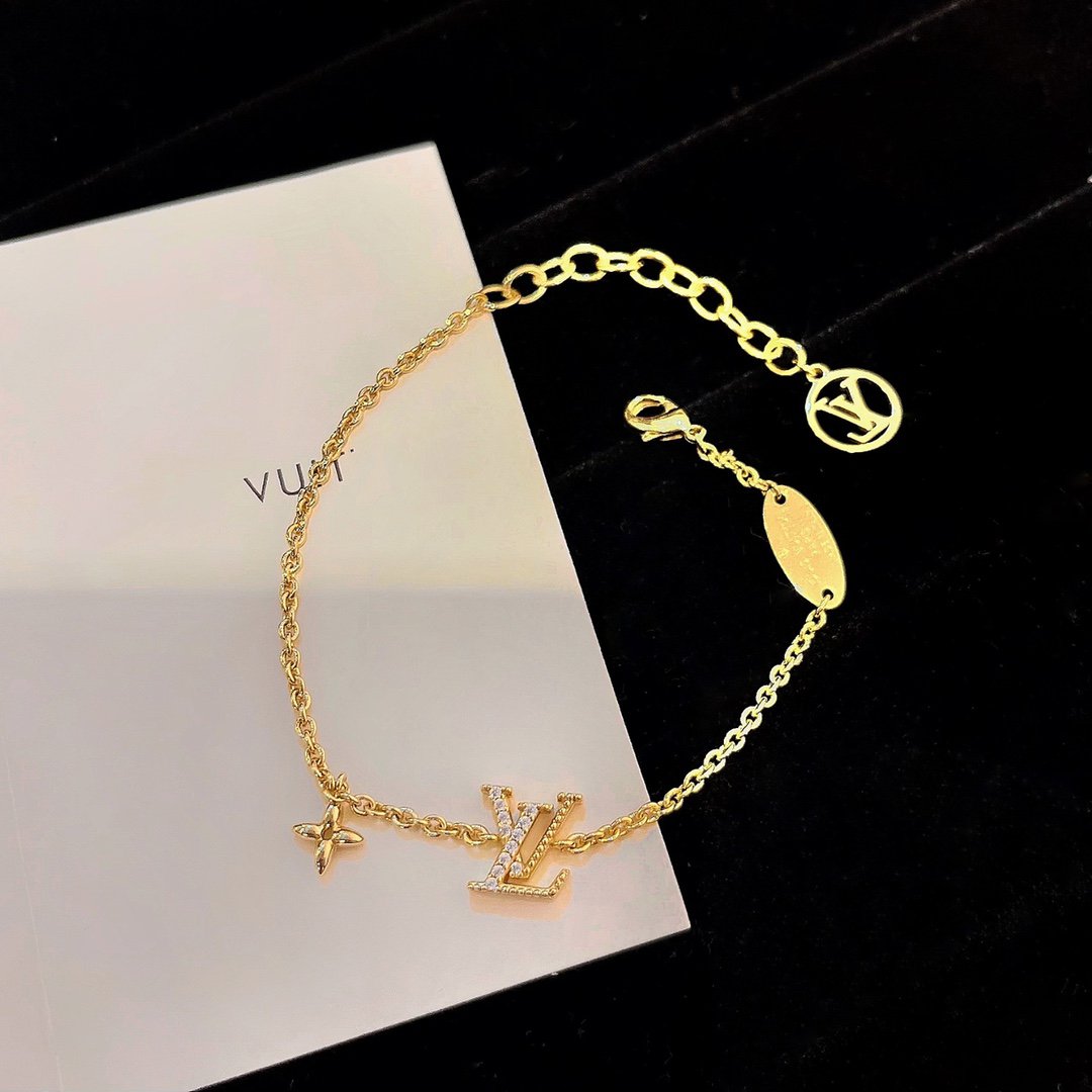 [Bloom]LOGO STAR MOTIF GOLD BRACELET