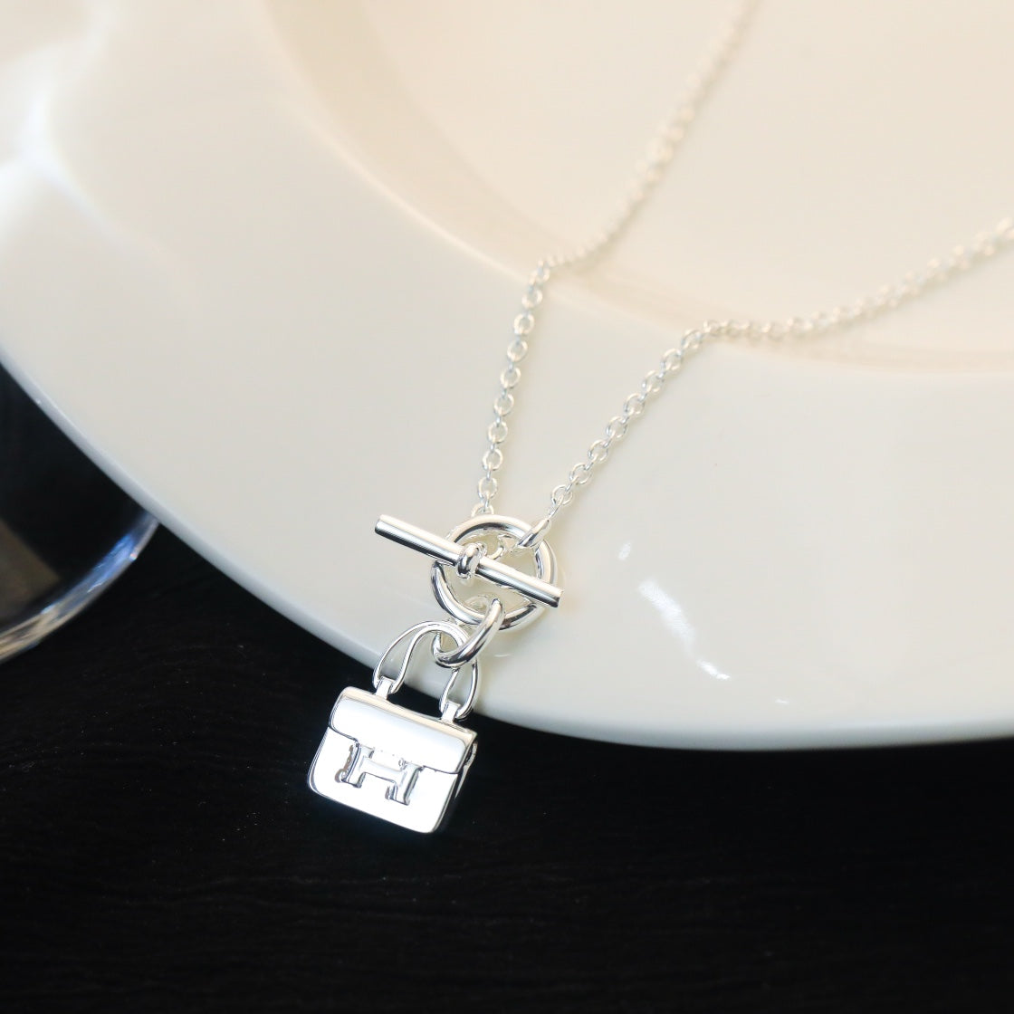 [Bloom]POP H PEDANT SILVER NECKLACE