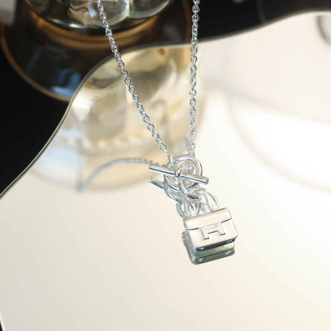 [Bloom]POP H PEDANT SILVER NECKLACE