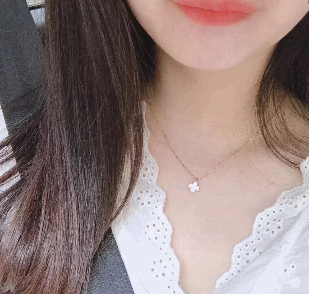 [Bloom]CLOVER MINI 9.5MM WHITE MOTHER-OF-PEARL NECKLACE