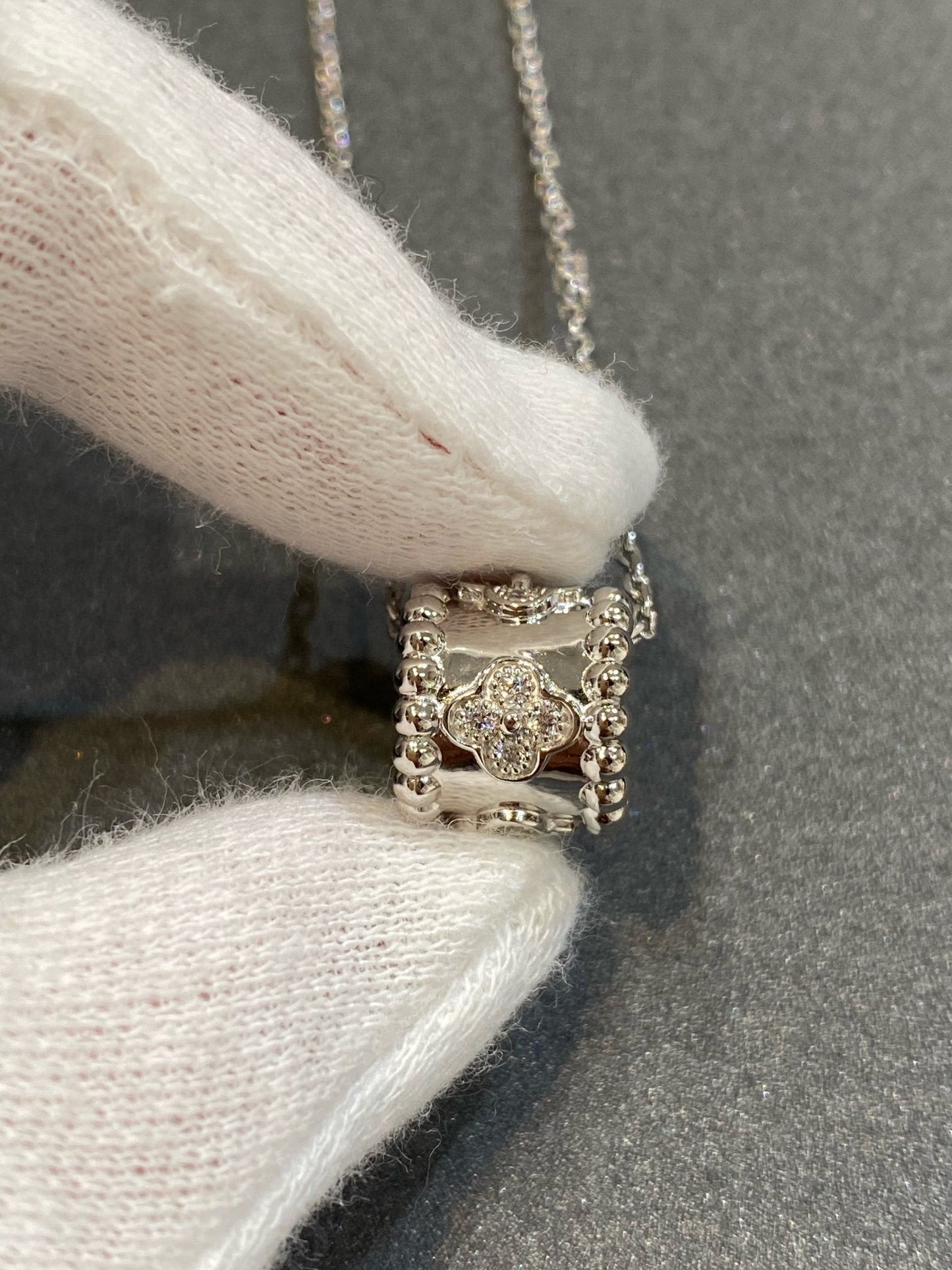 [Bloom]PERLEE PEDANT SIVLER DIAMOND NECKLACE