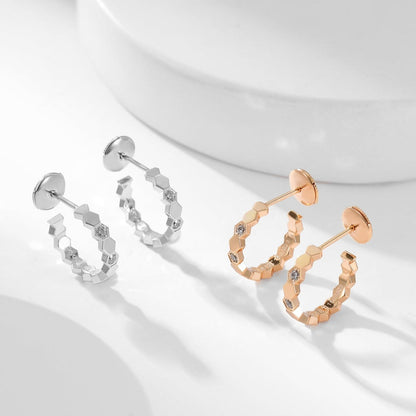 [Bloom]BEE LOVE DIAMOND HOOP EARRINGS