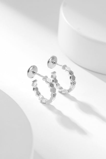 [Bloom]BEE LOVE DIAMOND HOOP EARRINGS