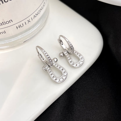 [Bloom]FORCE 10 FULL DIAMOND DROP EARRINGS MEDIUM MODEL