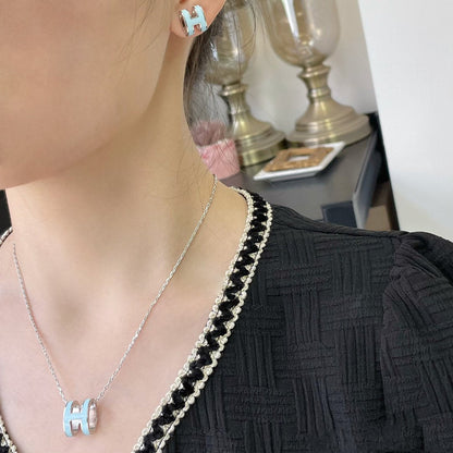 [Bloom]POP H SKY BLUE NECKLACE