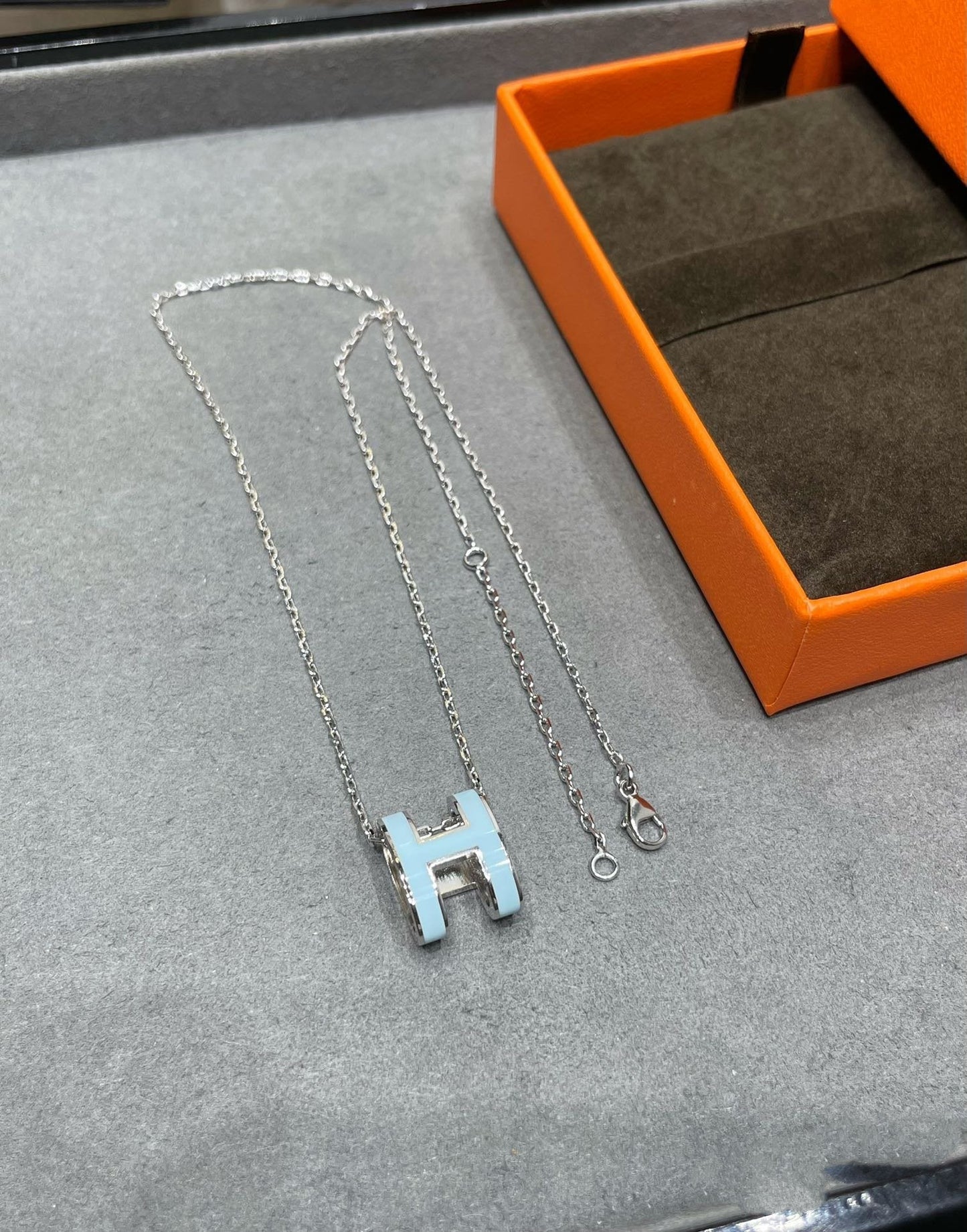 [Bloom]POP H SKY BLUE NECKLACE