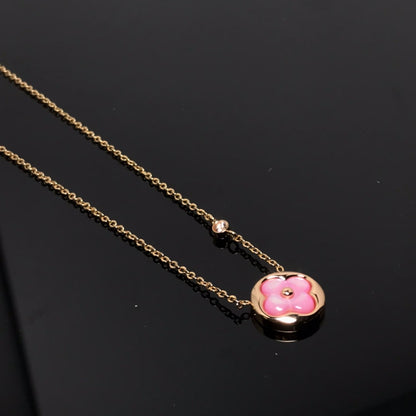 [Bloom]COLOR BLOSSOM PINK MOP SUN GOLD NECKLACE