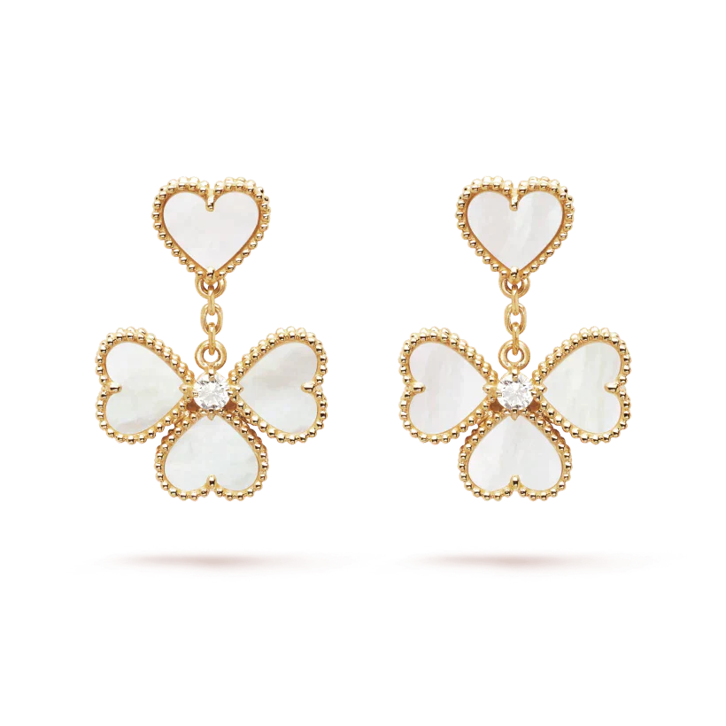 [Bloom]CLOVER SWEET WHITE MOP EARRINGS