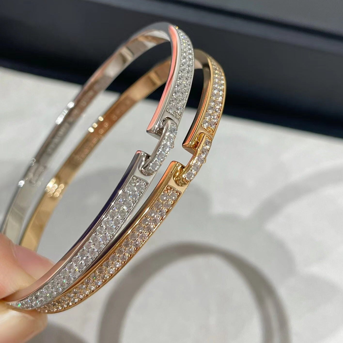 [Bloom]LIENS VIDENCE DIAMOND PAVED BRACELET