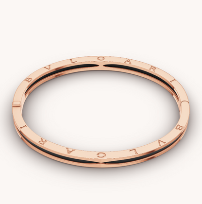 [Bloom]ZERO 1 PINK GOLD WITH BLACK CERAMIC BRACELET