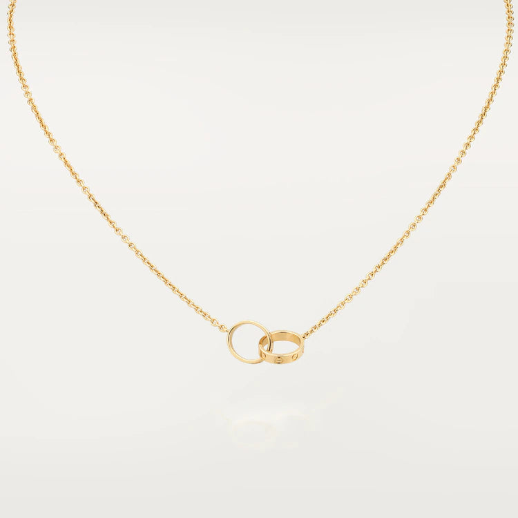 [Bloom]LOVE NECKLACE DOUBLE RING GOLD