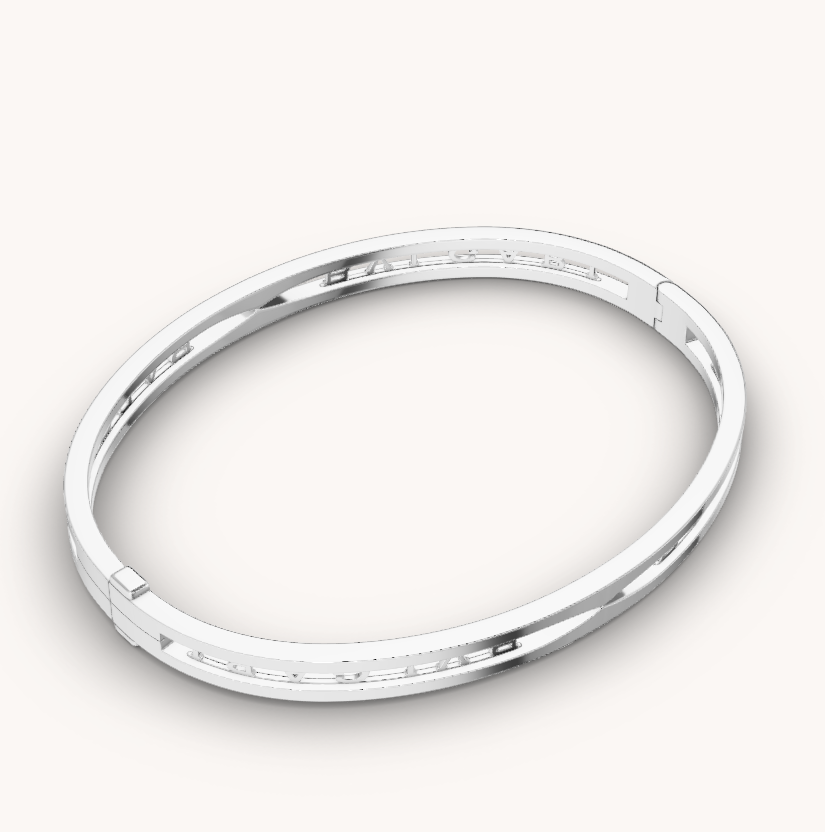 [Bloom]ZERO 1 SPIRAL LOGO SILVER BRACELET