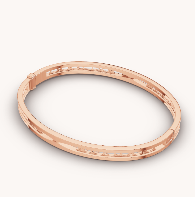 [Bloom]ZERO 1 SPIRAL LOGO PINK GOLD BRACELET