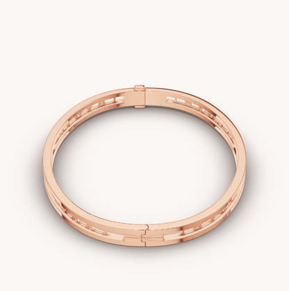 [Bloom]ZERO 1 SPIRAL LOGO PINK GOLD BRACELET