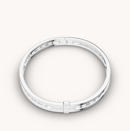 [Bloom]ZERO 1 SPIRAL LOGO SILVER BRACELET