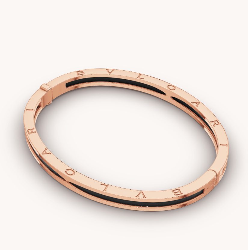 [Bloom]ZERO 1 PINK GOLD WITH BLACK CERAMIC BRACELET