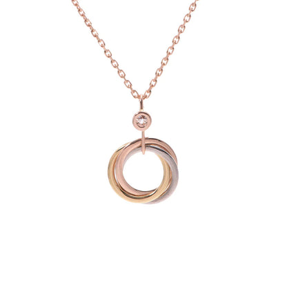 [Bloom]TRINITY SILVER GOLD PINK GOLD NECKLACE