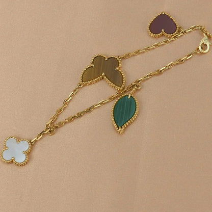 [Bloom]LUCKY SPRING 5 MOTIF GOLD BRACELET