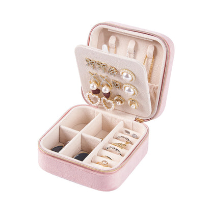 FLANNEL JEWELRY BOX TRAVEL PORTABLE JEWELRY STORAGE BOX