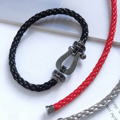 [Bloom]FORCE LARGE SERIES HORSESHOE BLACK SAMURAI BRACELET