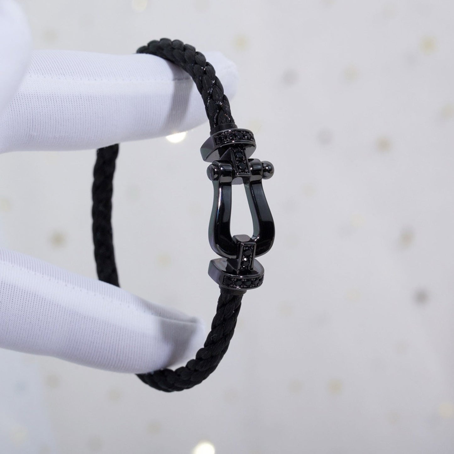 [Bloom]FORCE LARGE SERIES HORSESHOE BLACK SAMURAI BRACELET