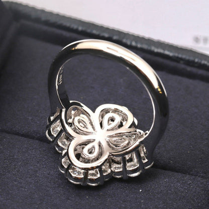 [Bloom]LOOP RING FULL MOTIF DIAMOND 16MM SILVE