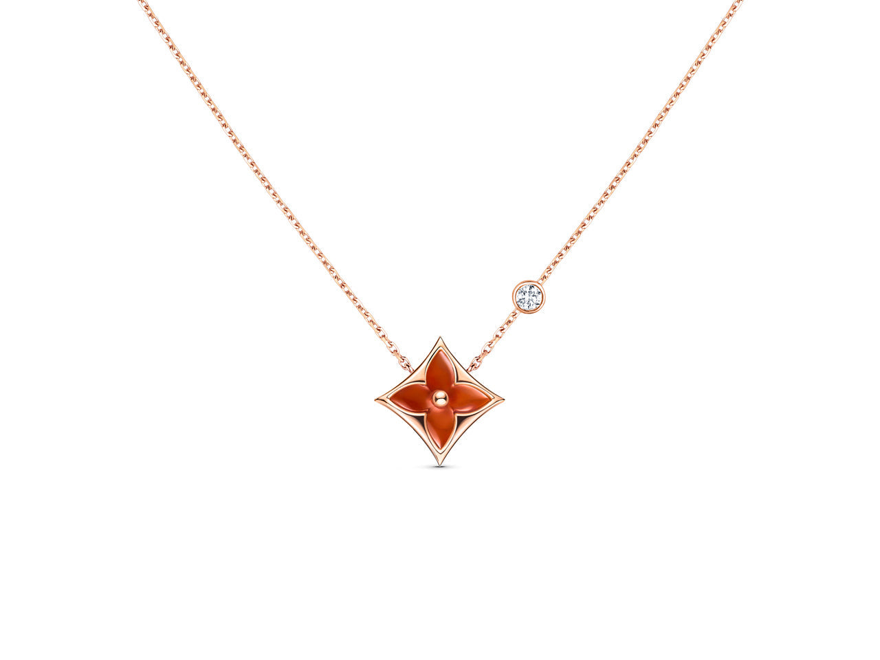 [Bloom]STAR NECKLACE PINK GOLD 1 DIAMOND